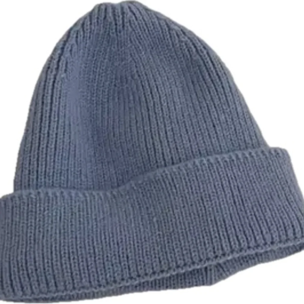 New soft, warm toddler’s beanie cap light blue color